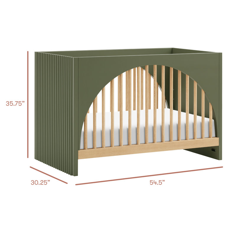 Moab 3-in-1 Convertible Crib in Taupe/Ash